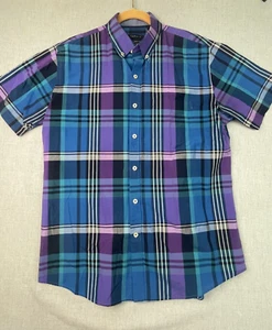 Van Heusen Men's Classic Multicolor Plaid Button-Down Long Sleeve Shirt M USED - Picture 1 of 7