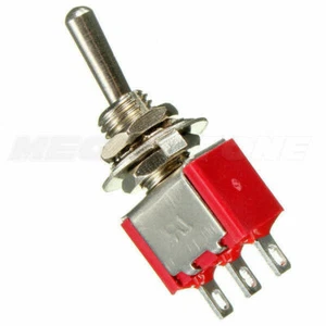 SPDT Momentary Mini Toggle Switch (ON)-OFF-(ON) Solder Lug... USA Seller!!! - Picture 1 of 3