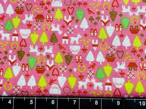 Tina Scrap 9"x21" Mini Alexander Henry Ditsy Christmas Small Tiny Cotton Fabric - Picture 1 of 1