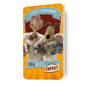 Birthday Card Wallace & Gromit Birthday Card Inlcudes Envelope 9 X 5 Inches - Picture 1 of 7