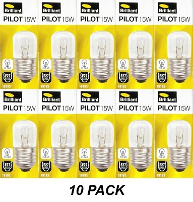 10 x 15W Clear Pilot Light Globe Bulb Lamp ES Screw E27 - Brilliant 19193 - Image 1 of 3