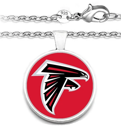 Atlanta Falcons Mens Womens 925 Silver Link Chain Necklace With Pendant A1 Cover