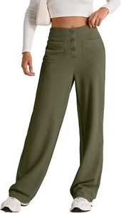 EVALESS Women's Fall 2024 Pants High Waist Straight Leg Pants Business Casual Bu - Picture 1 of 17