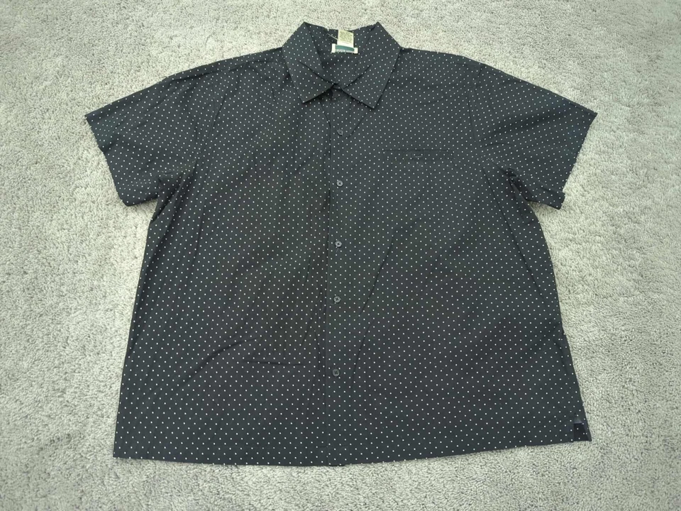 Scandia Woods Button Up Shirt Mens 2XL Black Polka Dot Classic Casual - Image 1 of 4