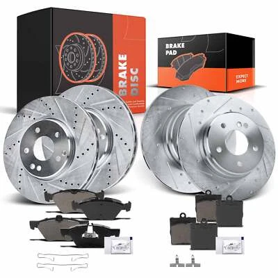 Front and Rear Drilled Brake Rotor & Ceramic Brake Pads for Mercedes-Benz CLK320 - Image 1 of 4