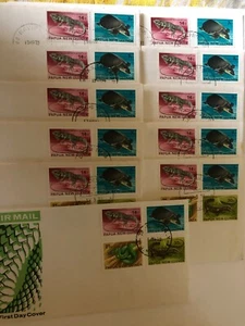 PNG STAMPS FDC 1972 REPTILES POSTMARKS - Picture 1 of 1