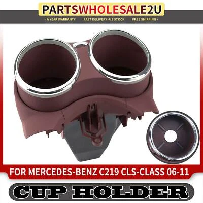 Front Dual Cup Holder for Mercedes-Benz CLS500 CLS55 AMG 2006 CLS550 07-10 Red - Image 1 of 4