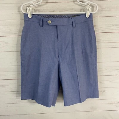 Pantalones Cortos Chinos Daniel Cremieux Para Hombres Frente Plano Talla 30 Bolsillos Azules Actuales - 29x9 Foto 1 de 4