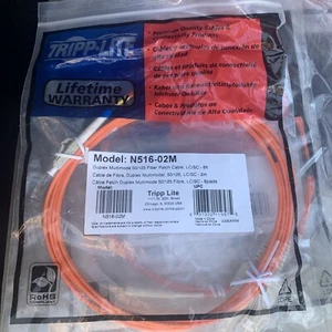 Tripp Lite Duplex Multimode 50/125 Fiber Patch (LC/SC) 2 Meters N516-012M 5FT - Picture 1 of 2
