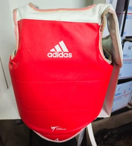 Adidas World Taekwondo Federation Approved 2 Body Protector Vest Chest Guard - Picture 1 of 3