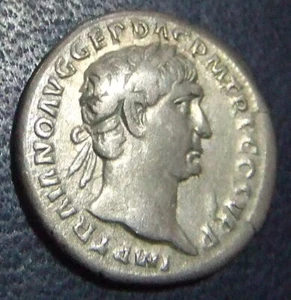 TRAJAN, AR DENARIUS. SENATE VOTED HIM "OPTIMUS PRINCEPS" OR BEST RULER ~ ATTABOY - Picture 1 of 7