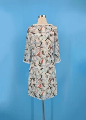 REISS 6 Marianne Printed Mini Dress with 3/4 Sleeves and Lace Trim - Image 1 of 4