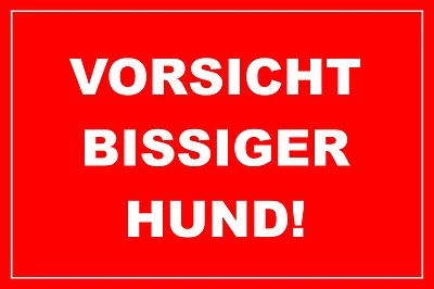 EASYDRUCK24.DE Aufkleber Vorsicht bissiger Hund, iSecur,12x8cm, Türaufkleber Warnung hin_191