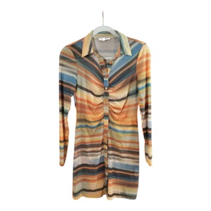 Vestido de malla con múltiples botones 12th Tribe Mondrian Southwestern Boho para mujer pequeño - Imagen 1 de 8
