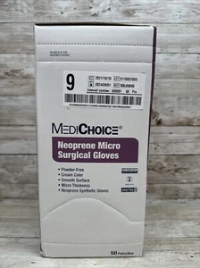 MediChoice Neoprene Micro Surgical Gloves Sterile *1 Box* Size: 9 *See Date* - Picture 1 of 7