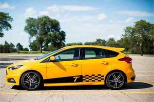 Ford Focus Side Stripes Graphics Decals Both Sides Any Year Checked - Picture 1 of 4