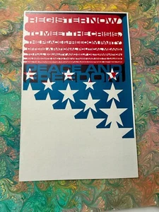 Póster original vintage de la paz del Partido de la Paz y la Libertad anti Vietnam Registrarse ahora - Imagen 1 de 5