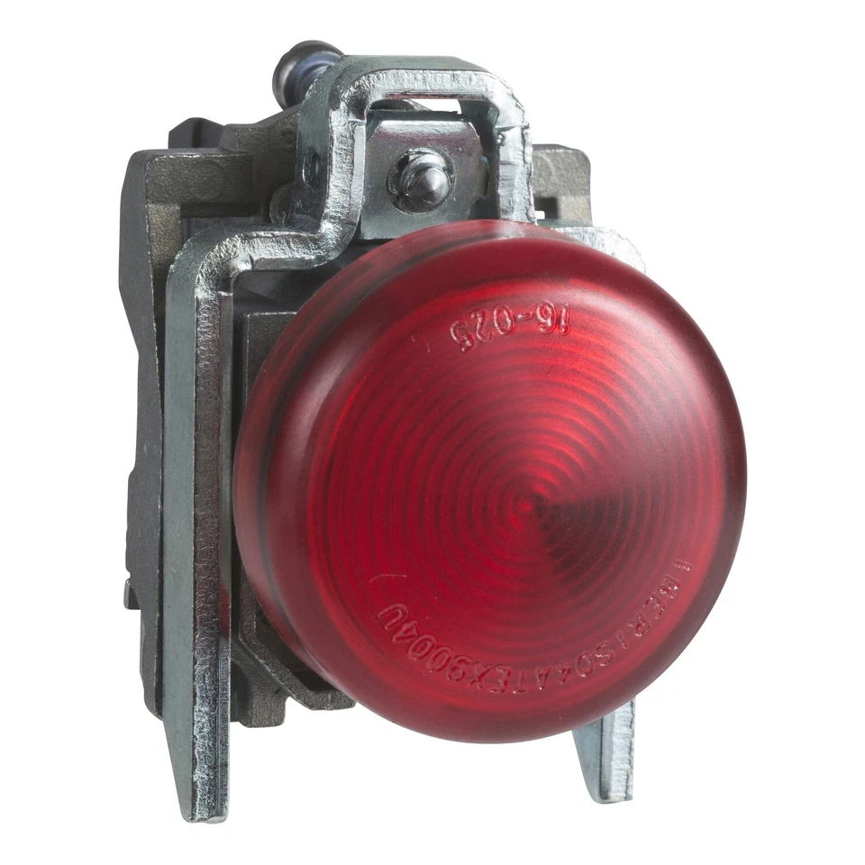 SCHNEIDER ELECTRIC XB4BVM4 – Red complete pilot light Ø22 plain lens with integral LED 230…240V