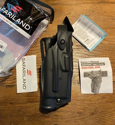 Safariland® 6360 ALS/SLS Level-3 STX Black RH Duty Holster, GLOCK 19 23 w/ LIGHT - Image 1 of 4