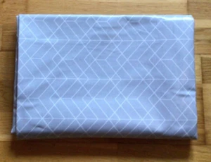 John Lewis Wipe Clean PVC Geometic Print Tablecloth, Pale Grey - 180cm x 140cm - Picture 1 of 2