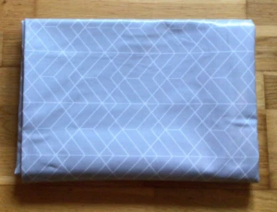 John Lewis Wipe Clean PVC Geometic Print Tablecloth, Pale Grey - 230cm x 140cm - Image 1 of 4
