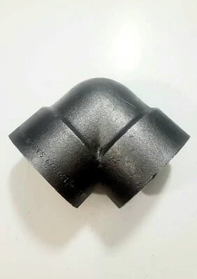 1 1/2" Threaded (NPT) 90° Elbow SA105N, B16, 2M Forged Steel Pipe Fitting  - Image 1 of 4