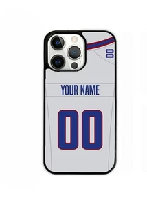 Buffalo White Jersey Case Custom Name Number TPU Cover for iPhone Samsung - Picture 1 of 3
