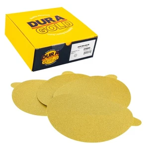 100 Grit 6" Gold PSA Self Adhesive Sanding Discs for DA Sanders - Box of 50 - Picture 1 of 5