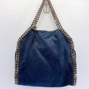 Stella McCartney Falabella Navy Chain Shoulder Tote Bag Eco Leather Over Tote - Bild 1 von 9