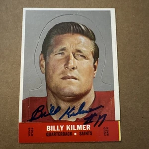 1968 Topps Stand Up #12 AUTOGRAPHED Signed Card Billy Kilmer New Orleans Saints - Picture 1 of 2