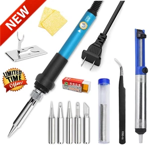 Cautin Para Soldar Estaño Eléctrico 110v Kit con Puntas Bomba de Desoldar 60W-US - Imagen 1 de 8
