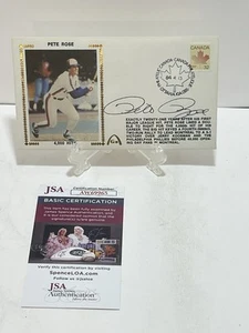 Pete Rose Signed Cover Cachet Envelope - 4000 Hits- JSA Authenticated Auto COA - Picture 1 of 3