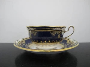 SPODE Lancaster Cobalt Blue R8950 Gold GILT Fine Bone China Cup & Saucer - Picture 1 of 11