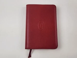 AUTHENTISCH MUST DE CARTIER Notizbuch Tagebuch Hülle rot Notizblock Logo - Bild 1 von 24