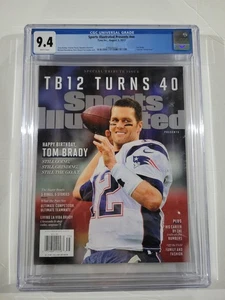 Tom Brady Sports Illustrated Cover Magazin August 2017 CGC 9.4 Kiosk POP 4 - Bild 1 von 3