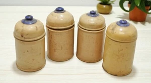 Lot of 4 Vintage Wooden Lacquer Painted Candy Box Original Old Handd Crafted - Picture 1 of 6