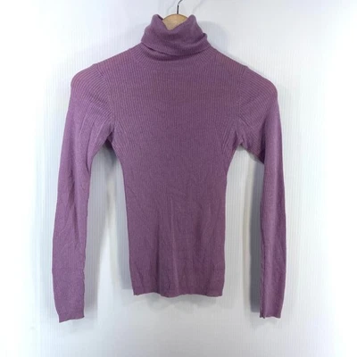 Juicy Couture сиреневой фиолетовый кашемир ребристый водолазка свитер женщин маленький - Изображение 1 из 4