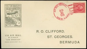 4/15/25 SIEGER 20N, USS LOS ANGELES, NY to BERMUDA, ROESSLER ILLUSTRATED CACHET! - Picture 1 of 2