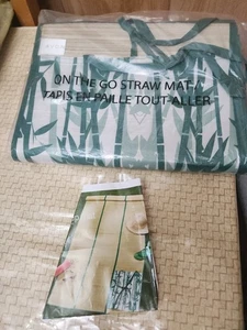 Avon On-the-Go Roll-Up Straw Mat w handle 71"x35.5" Easy carry Beach RP$24 - Picture 1 of 1