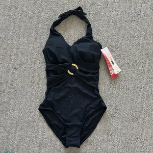 NUOVO Spanx Halter pezzo unico nero taglia 6 - Foto 1 di 5