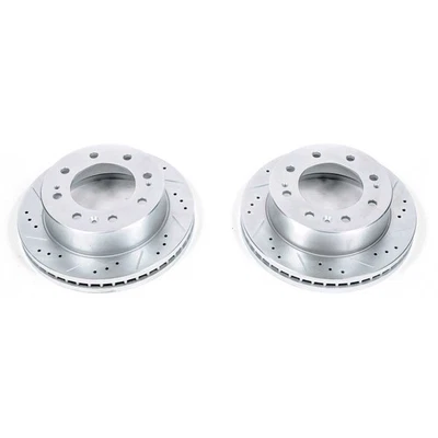 PowerStop Evolution Drilled Slotted Rotors Pair Front For GMC Sierra 3500 HD - Image 1 of 3