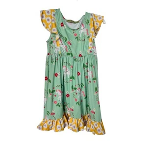 Millie Loves Lily Girls Unicorn Print Spring A-Line Dress Multicolor Size Small - Picture 1 of 9