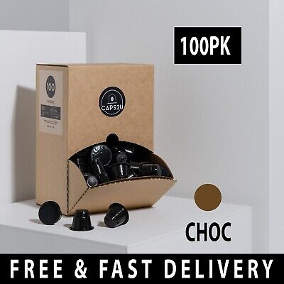 100 X Hot Chocolate Capsules Pods Nespresso Compatible Free Postage • 47.99$