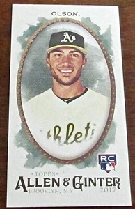 Topps Allen & Ginter Matt Olson RC Mini 2017 #268 A&G Back Parallel A's como nuevo - Imagen 1 de 2