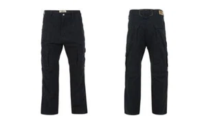 Pantalones cargo de algodón KAM de ajuste alto (38" pierna) para hombre en cintura negra 32-48  - Imagen 1 de 16