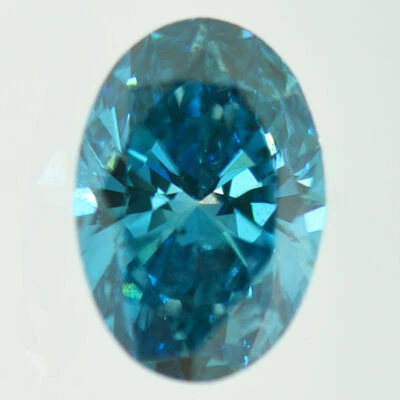 Fancy Blue Diamond Loose Oval Shape 1.01 Carat VS2 Enhanced Polished Certified - Image 1 of 4