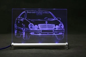 LED Leuchtschild - graviert ist  CLK  w208 Auto Gravur - Bild 1 von 1