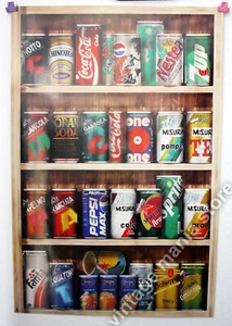 AUTHENTIC VINTAGE 1994 COCA COLA 7UP PEPSI SODA 68X98cm POSTER ITALY NEW NOS ! - Picture 1 of 4
