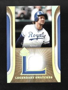GEORGE BRETT 2004 UD SP LEGENDARY CUTS LEGENDARY SWATCHES GAME USED JERSEY GOLD