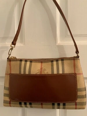 Burberry Vintage~Nova Check Haymarket Shoulder Bag ~Pochette Handbag - Image 1 of 4